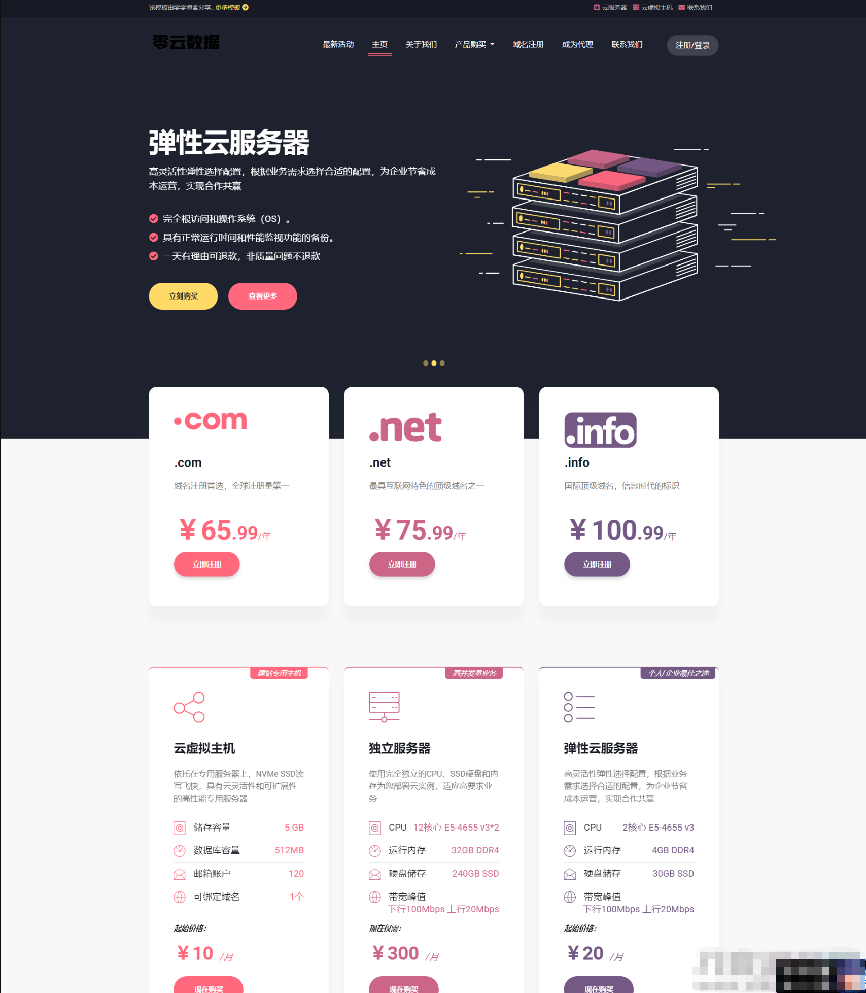 Lolipa虚拟主机魔方财务主题模板源码——为您的网站添加华丽的金融风格 - 狗凯之家免费源码网