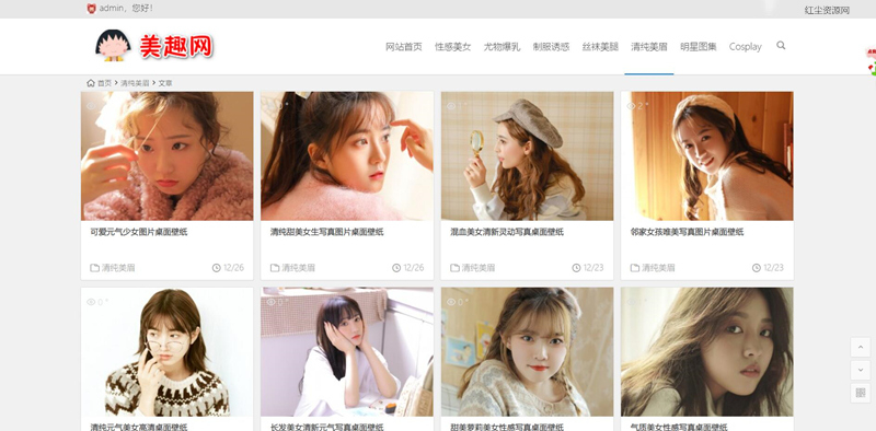 知更鸟MM图片采集站源码：自带7条采集规则，基于WordPress内核 - 狗凯之家免费源码网