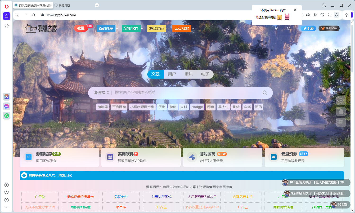 Opera浏览器-绿色便携版 - 狗凯之家免费源码网