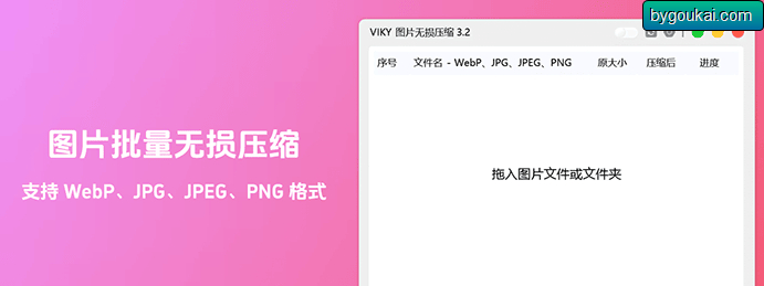 图片压缩工具 - 批量无损压缩 VIKY - 狗凯之家免费源码网