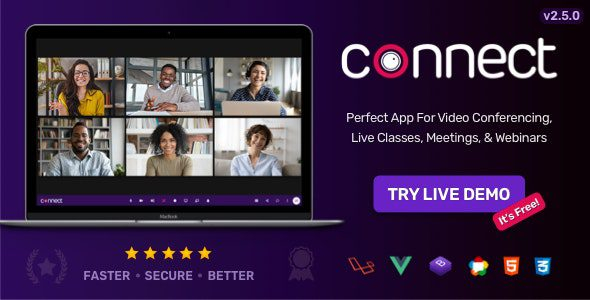 Connect 2.5.0 – 网络视频会议、在线会议、直播平台和网课平台、白板、在线聊天即时通讯 - 狗凯之家免费源码网