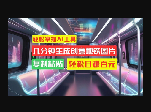 轻松掌握AI工具，几分钟生成创意地铁图片，复制粘贴，轻松日赚百元 - 狗凯之家免费源码网