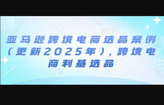 亚马逊跨境电商选品案例(更新2025年)，跨境电商利基选品 - 狗凯之家免费源码网