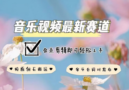 音乐视频赛道最新玩法，纯原创不违规，可所有平台同时发布，会点剪辑即可轻松拿捏 - 狗凯之家免费源码网