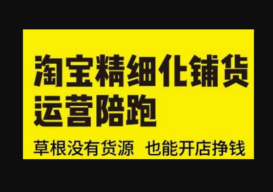 淘宝精细化铺货运营陪跑(部分更新至2025)，草根没有货源 也能开店挣钱 - 狗凯之家免费源码网