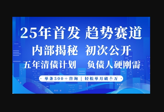 2025年首次公开，真正的事业型赛道，客咨不断，单月轻松破W - 狗凯之家免费源码网