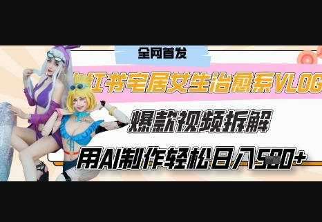 AI“宅居女生的一天”治愈系vlog动画视频，7天长粉破千，单条广告2k+，0成本制作有手就会 - 狗凯之家免费源码网