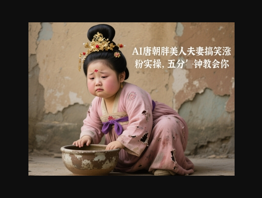 AI唐朝胖美人夫妻搞笑涨粉实操，五分钟教会你 - 狗凯之家免费源码网