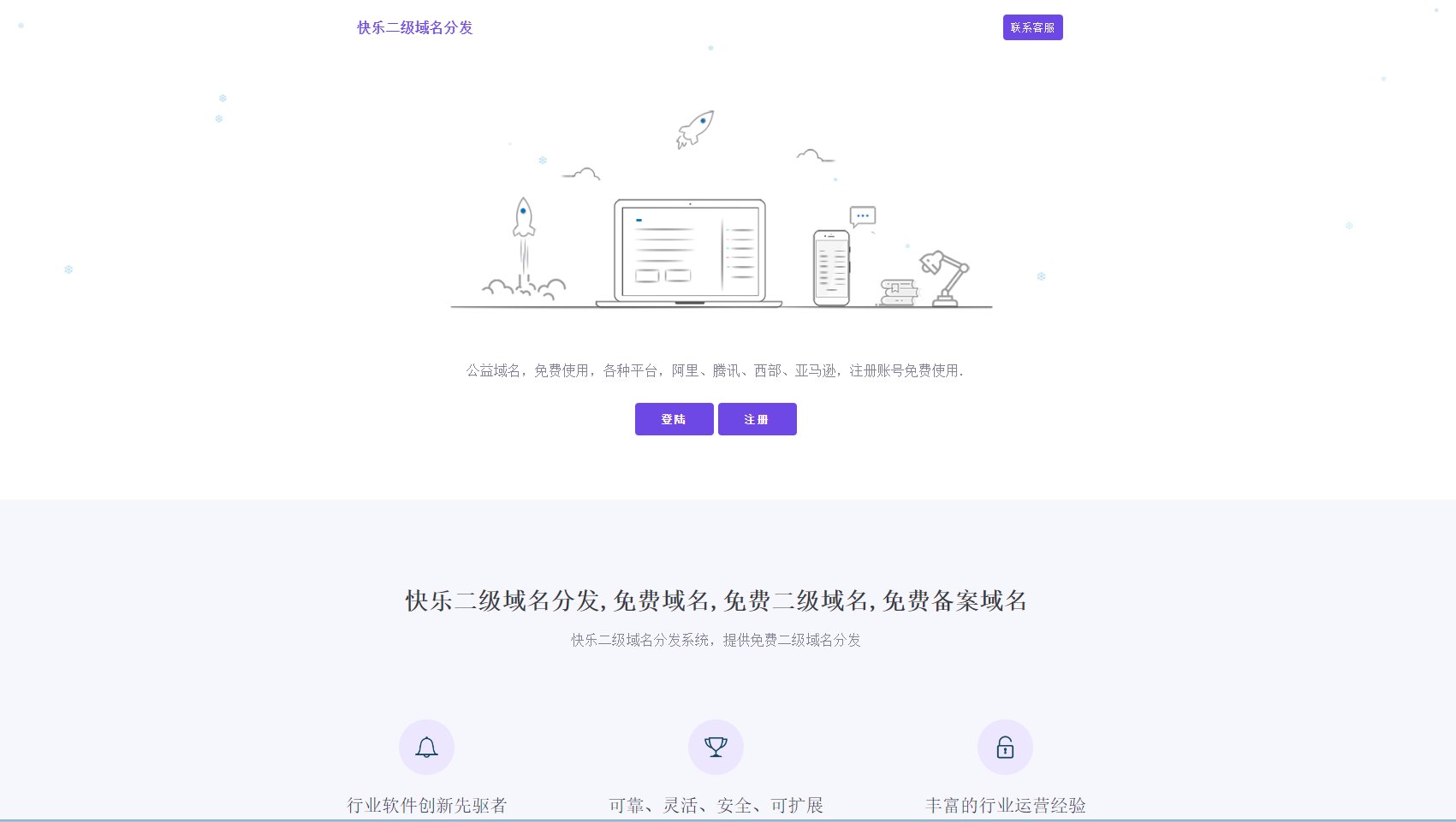 二级域名分发系统 - 狗凯之家免费源码网